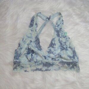 PINK Blue Print Halter with Racerback Bralette